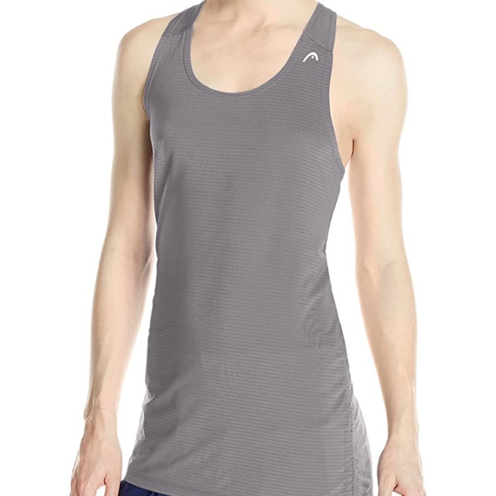Head textured racer back tank top